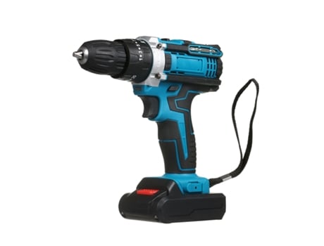 Taladro eléctrico inalámbrico de mano, 21V, con portabrocas sin llave de 3/8 pulgadas, luz LED de trabajo para perforar pared, ladrillos, madera y ...