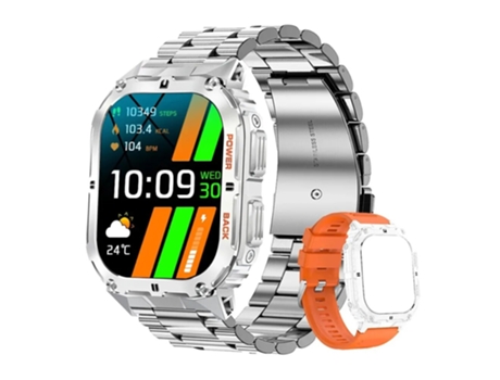 Reloj inteligente con pantalla de 1,96 , llamada Bluetooth, rastreador deportivo, brújula, Monitor de salud, reloj inteligente para Android IOS K61...