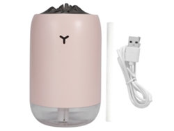 Humidificador de mesa USB Mdug de 260 ml, difusor de aire portátil con luz nocturna, rosa