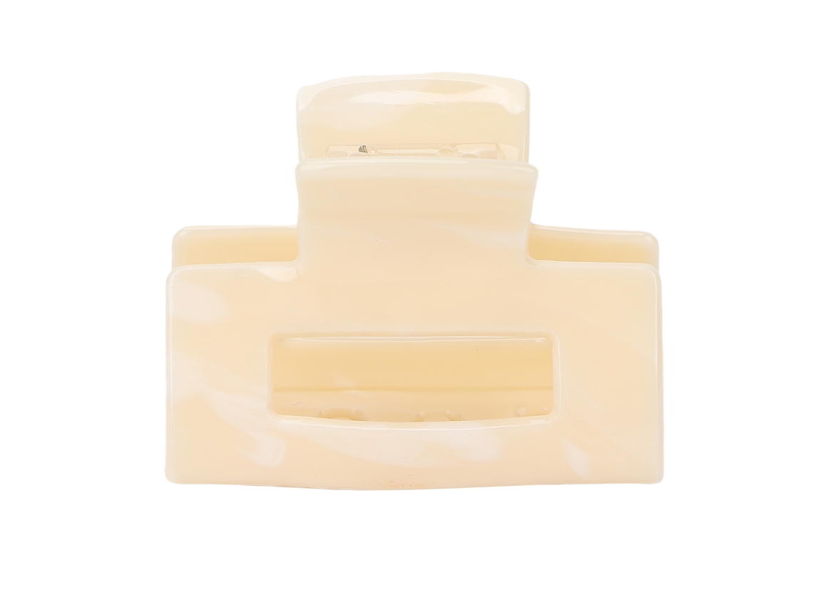 Pinza De Pelo De Acrílico Simple Y Elegante, Clip De Pelo Con Agarre Fuerte Y Antideslizante Para Mujeres Y Niñas, Beige
