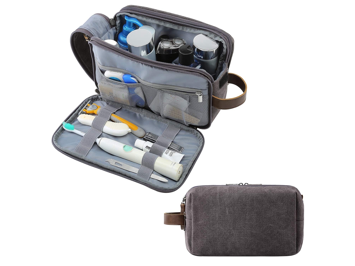 RELAVAEV Necessaire De Viagem Masculina Com Duplo Fecho