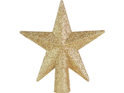 Adorno Navideño De Estrella Dorada Con Purpurina Para La Cima Del Árbol De Navidad, Decoración Navideña Para Árboles Temáticos.
