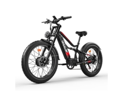 Bicicleta eléctrica Tifgalop ES7 Pro con dos motores de 26 pulgadas, 1500 W, 52 V, 21 Ah y suspensión completa para ciclismo de montaña.