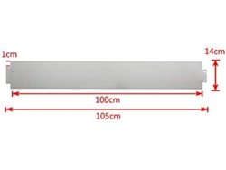 Juego de 10 bordes de césped de metal alu/zinc 14cm de altura, 10m de largo GREEN-SPLIT