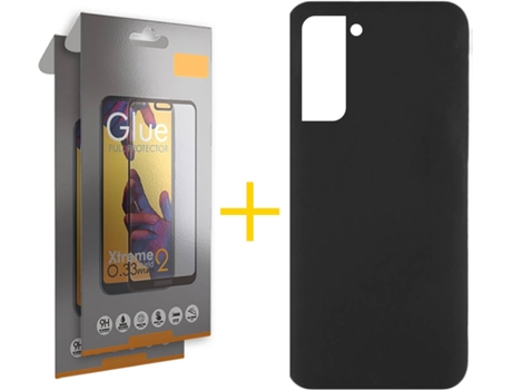 Carcasa + 2 Protectores de Pantalla para Samsung Galaxy S22 Plus 5G SKYHE Negro