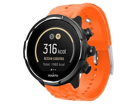 Correa para Suunto 9 Correa de Reloj de Silicona con Textura de Rombo Naranja VENISYMLIS
