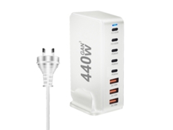 Estação De Carregamento 440w Hub 8 Portas Usb-c Gan3 Carregamento Rápido Para Celulares/laptops