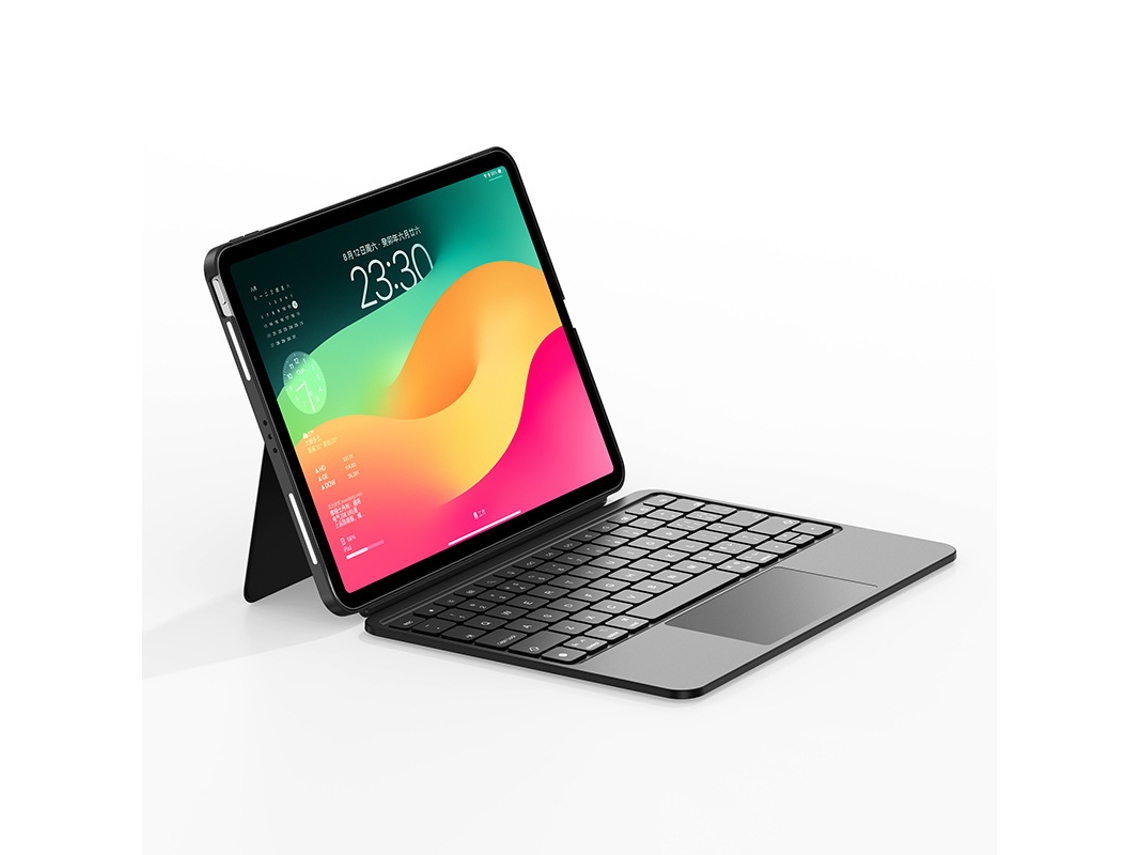 Teclado Bluetooth para iPad Air 4 de 10,9 pulgadas, pantalla completa, iPad, teclado mágico dividido magnético, versión retroiluminada, Apple Black Ushion