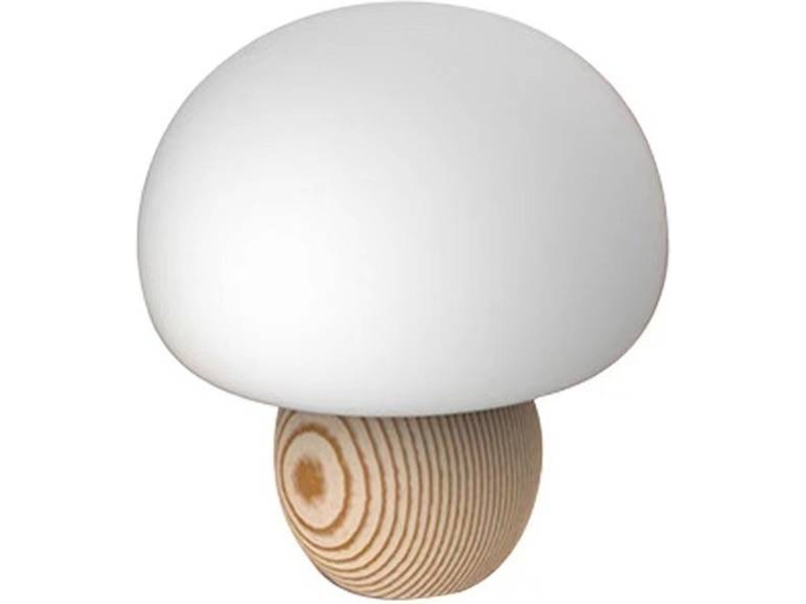 Lámpara de noche con forma de hongo, bonita luz LED de silicona con carga USB y sensor táctil (blanca)