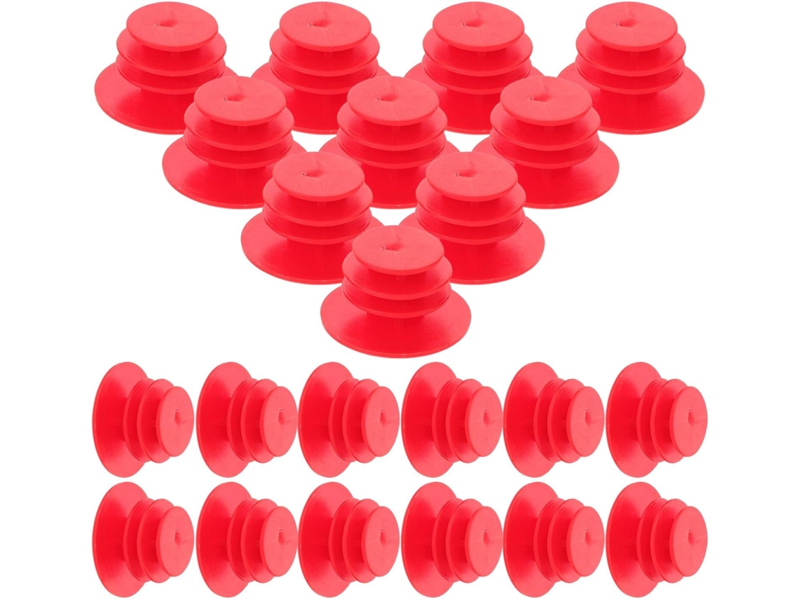 Juego de 40 tapones para manillar de bicicleta de carretera y montaña, en plástico rojo - Slowmoose