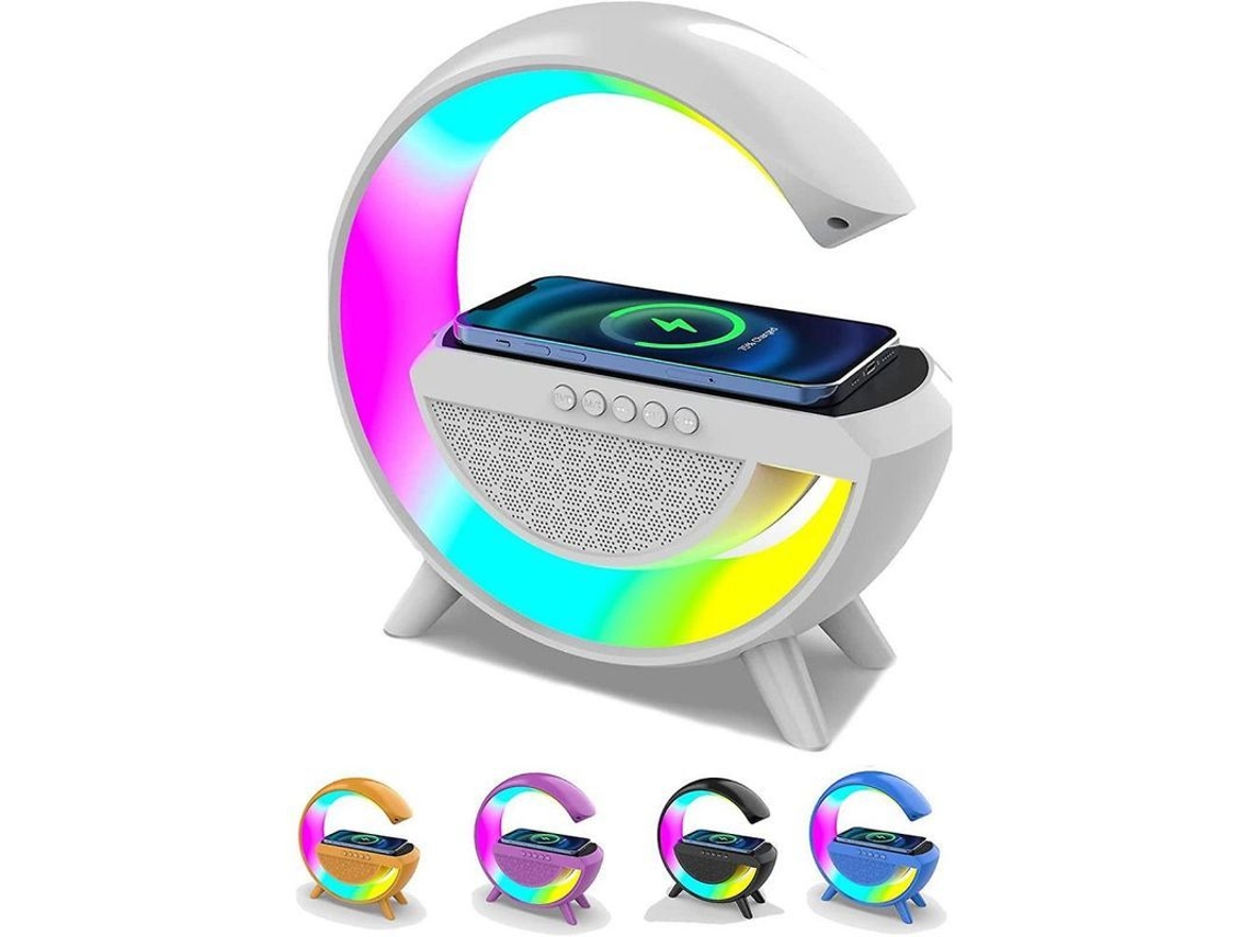 2026-reloj Despertador Cargador Inalámbrico 15w Con Luz Rgb Altavoz Bluetooth Regalo