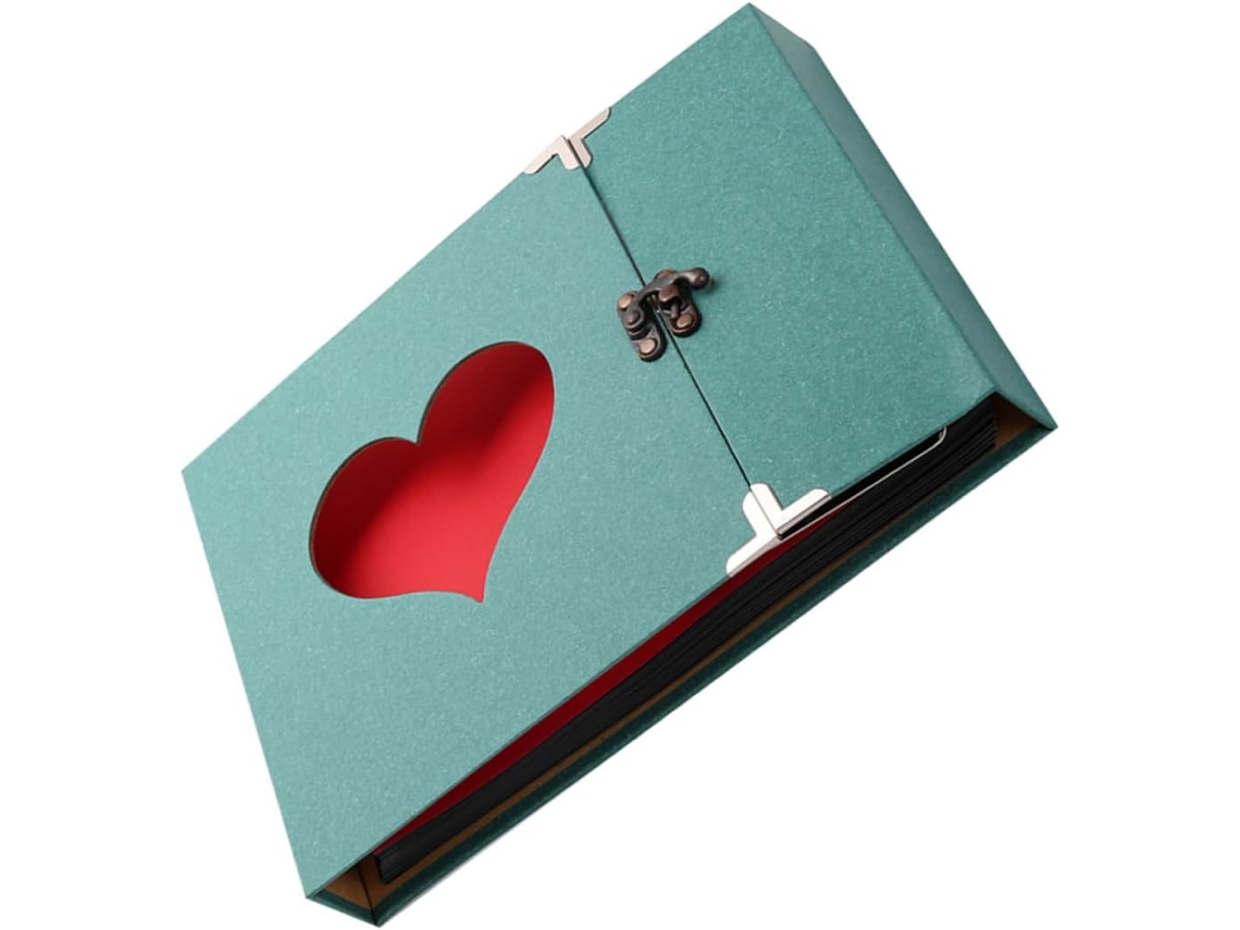 Álbum Fotos Hierro Forjado Hecho Recuerdos Casero Diseño Corazón Guardar Mano