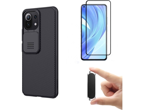 Carcasa, Protector y Soporte Xiaomi Mi 11 Lite 5G Nillkin Camshield Negro