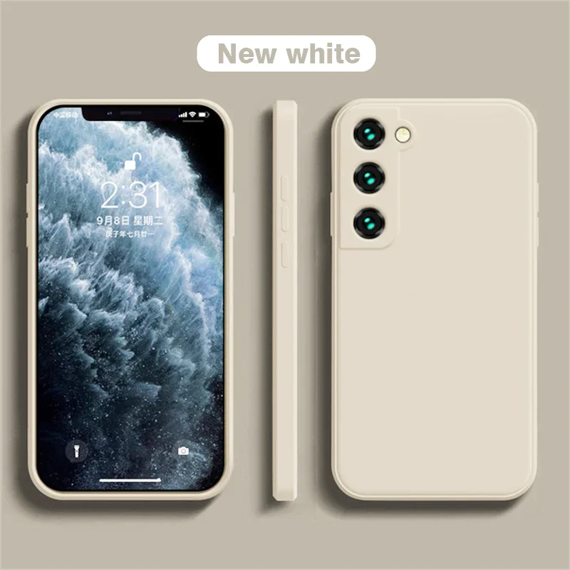 (blanco Marfil, Galaxy S21 5g) Funda De Silicona Para Teléfono Samsung, Cubierta Trasera A Prueba De Golpes