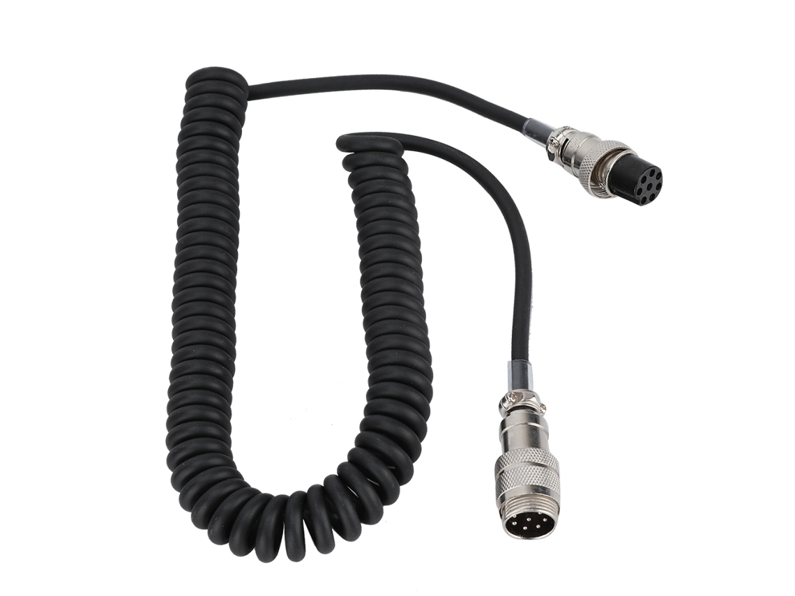 Cable De Extensión De Micrófono En Espiral De 8 Pines Macho-hembra Para Transceptores