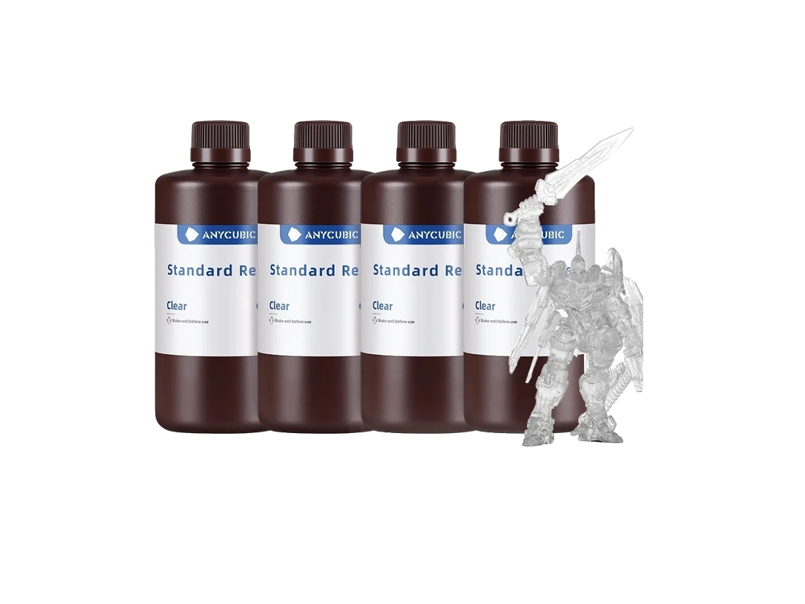 Resina UV Anycubic de 4 kg, longitud de onda de curado de 405 nm, alta viscosidad de 552 Mpa.s, 4 kg OEM transparente