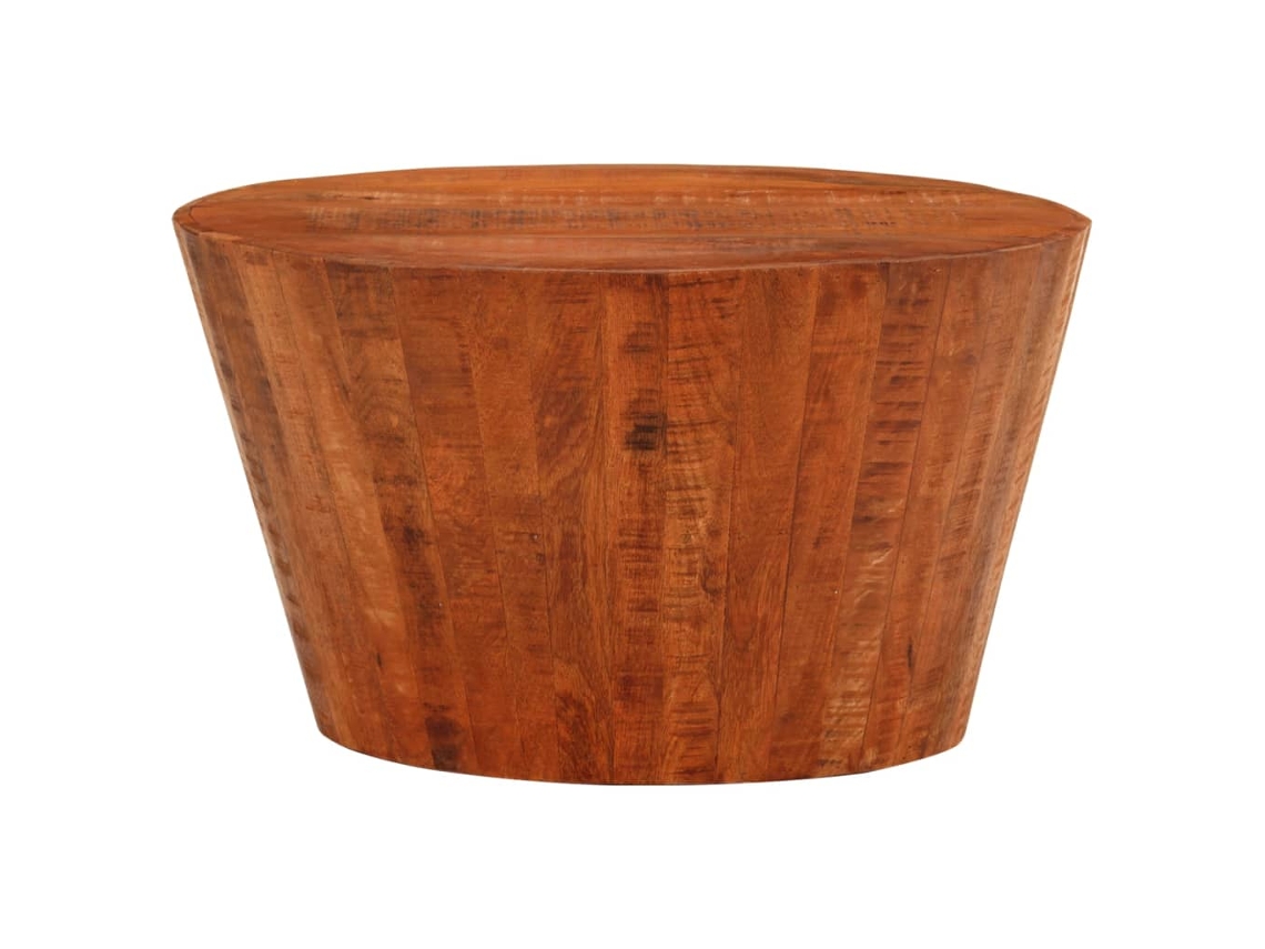 Mesa de centro Ø 52x30 Madera maciza de mango sin tratar HARLANV1