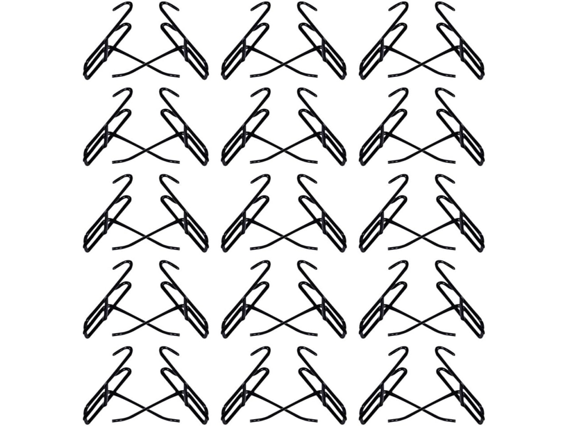 Paquete De 50 Ganchos De Pared Negros Para Rejilla, De 32 Mm X 10 Cm, De Metal Resistente, Para Paneles Perforados.