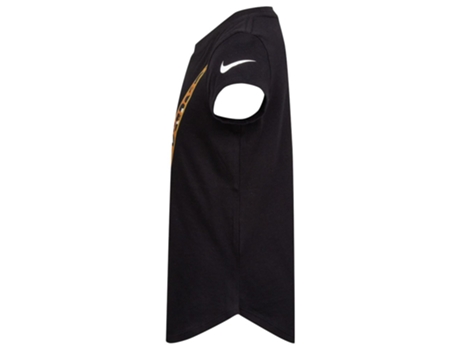 Camiseta de Niños NIKE KIDS Leopard Swoosh Negro (5/6 Años)