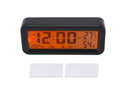 Relógio Eletrônico Painel Carro Luminoso Com Calendário Temperatura Umidade Solar Usb-c
