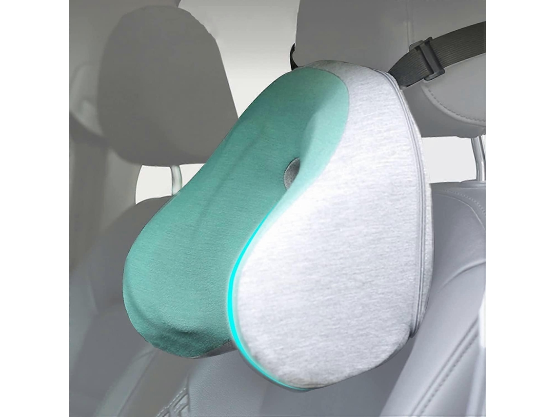 Reposo Cervical Para Niños, Almohadilla De Asiento De Coche Viajes Con Espuma De Memoria Y Malla Transpirable