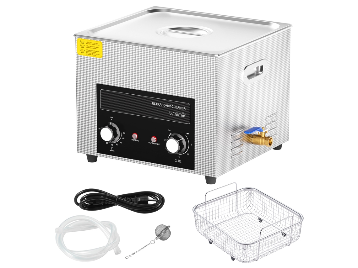 Limpiador ultrasónico Succebuy de 15 l con temporizador de calentamiento y cesta, 360 W
