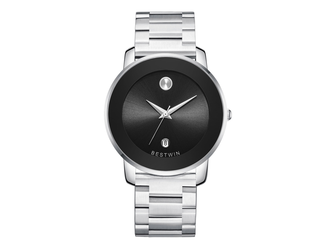 Reloj De Cuarzo Para Hombre (blanco Y Negro)