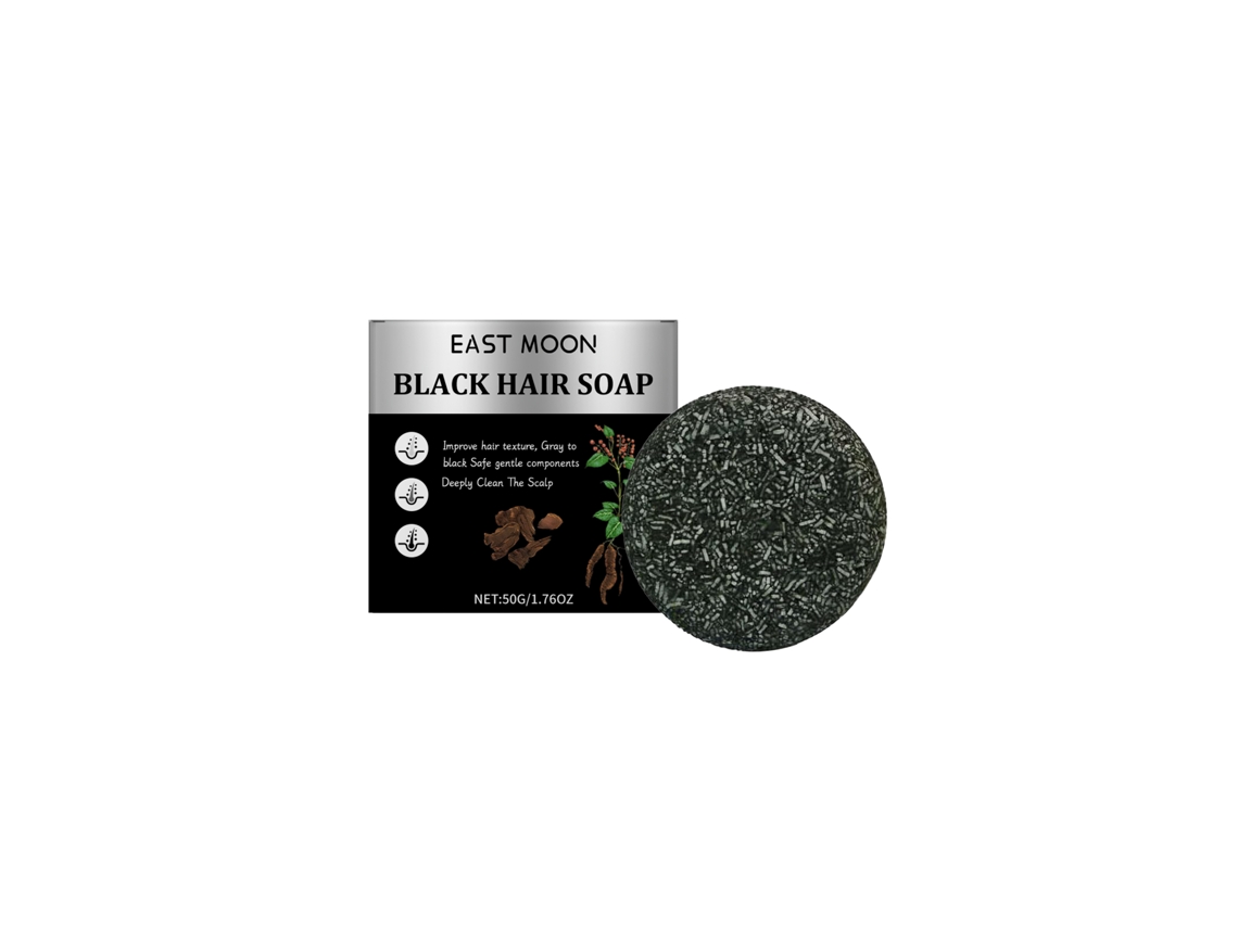 Jabón de carbón de bambú para oscurecer el cabello para hombres