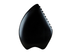 Herramienta Gua Sha de piedra negra para masaje facial y corporal, ideal para el cuidado de la salud.