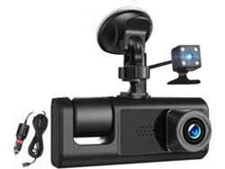 Cámara De Salpicadero Dvr Hd 1080p Con 3 Lentes