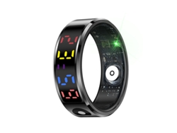 Anillo Inteligente R12, Monitor Salud Bluetooth, Funciones Sueño/frecuencia Cardíaca/oxígeno Sangre, Pantalla A Color.