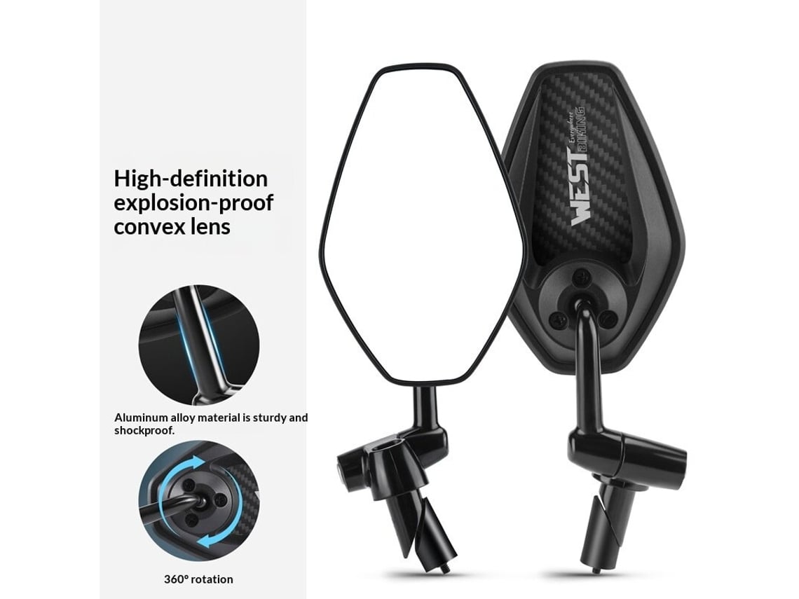 Normal west Biking Espelho Retrovisor Esquerdo Hd Antirreflexo Ciclismo Ajustável Elétrica Scooter Motocicleta