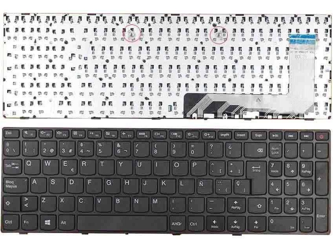 Teclado para Portátil Lenovo Ideapad 110-15Isk 110-17Acl 110-17Ikb 110-17Isk Negro Frame Negro Win8