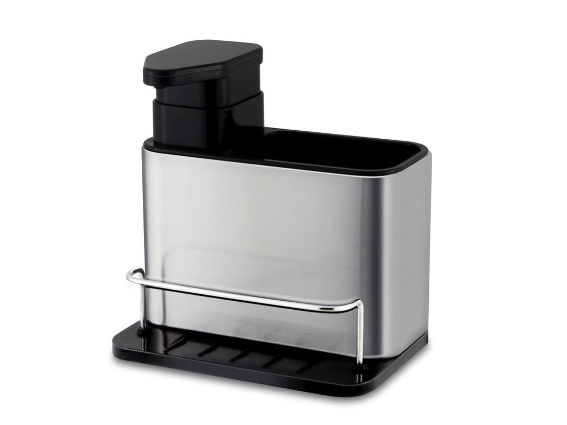 Dispensador De Jabón Linjou 3 En 1 Con Soporte Para Esponja Y Cepillo Para Cocina.