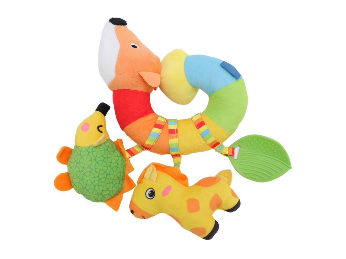 Lindo Sonajero Elástico Colgante Para Cochecito De Bebé Con Animales De Peluche - Educativo