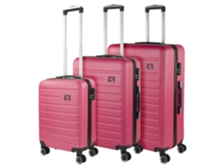 Juego De Maletas Rígidas Abs SKPAT Nantes fucsia (50X76x28 Cm - 95L)