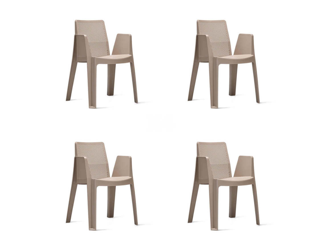 GARBAR PLAY Set 4 Silla Con Brazos Interior Exterior Arena