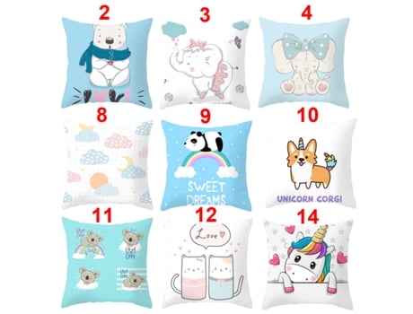 Serie de Funda Decorativa de Almohada Aartoon Animals Sunflower