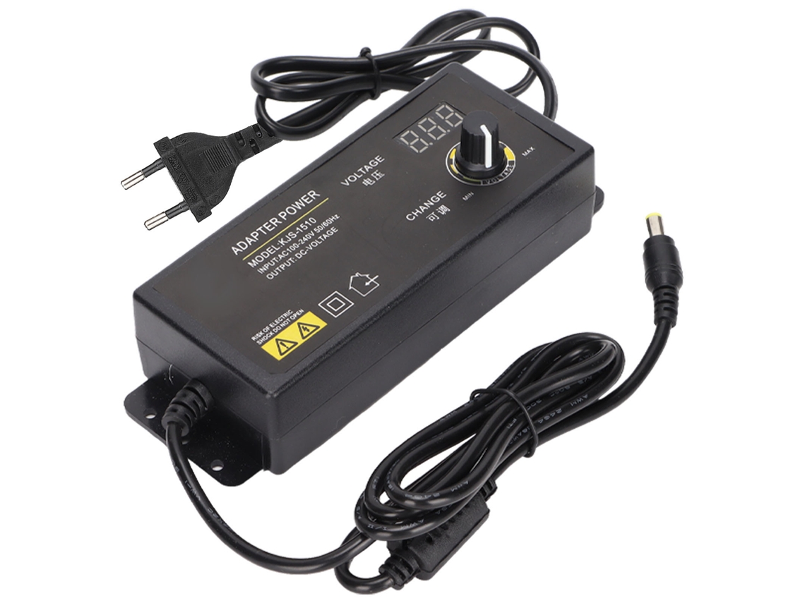 Adaptador De Corriente Con Voltaje Ajustable De 3-24 V, 4 A, 90 W, Con Pantalla Led Digital Y Enchufe Europeo De 100-240 V.