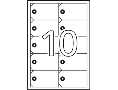 Etiquetas Colgables APLI A4 (Blanco - 98 X 57 mm)