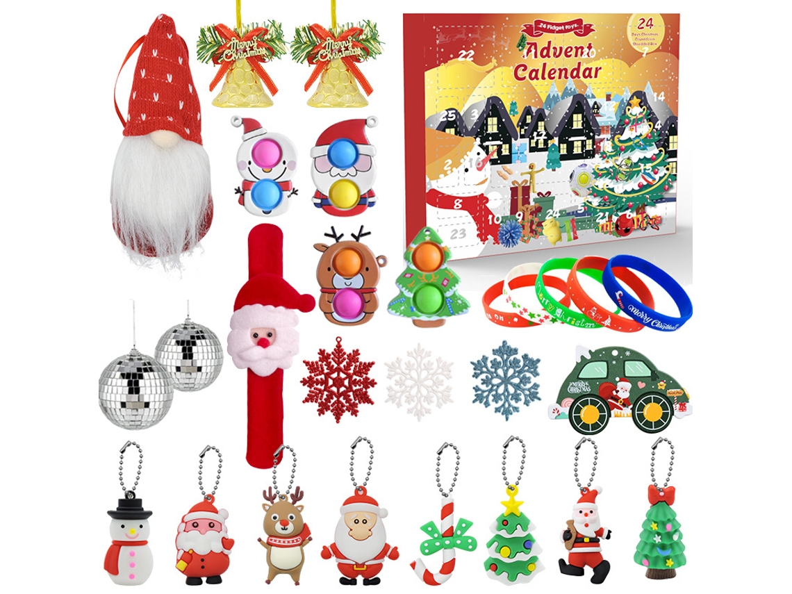 Calendario De Adviento Navideño Con 24 Adornos Colgantes: Regalo Para Niños Y Adultos Para La Cuenta Atrás.