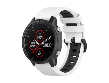 Correa para Garmin Fenix 5S Plus Correa de reloj deportivo de silicona de 22 mm Bicolor Blanco-Negro VENISYMLIS