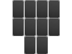 10 Placas De Puerta De Aluminio Anodizado Negro Para Grabado Diy