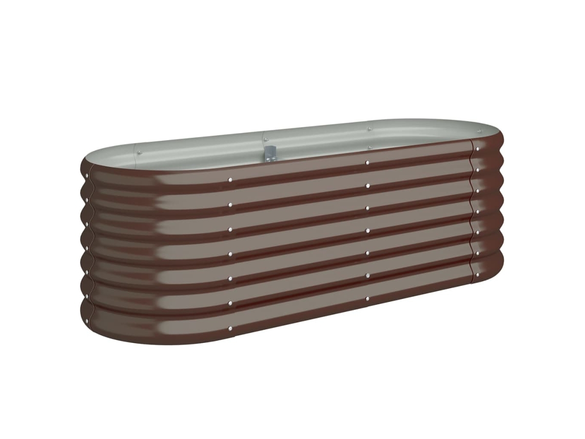 Jardinera VIDAXL Marrón Acero (114x40x36cm)