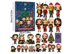 Caja sorpresa con calendario navideño, moneda de la diosa de Stray Kids, adorno colgante para árbol de Navidad