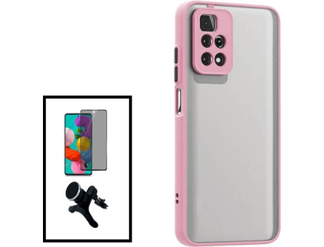 Kit Carcasa Trasera Protección Cámara + Protector de Pantalla Xiaomi Poco X4 Pro 5G GIFT4ME Rosa