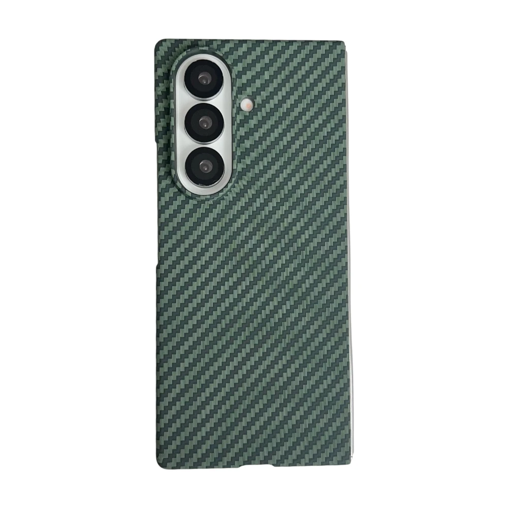 (verde, Galaxy Z Fold6) Funda De Fibra De Carbono Premium Con Textura Kevlar, Funda De Carga De Succión Magnética Invisible Anti-caídas