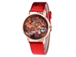 Reloj De Pulsera Zhoulianfa Para Mujer Con Números Arábigos Y Correa De Cuarzo De Poliuretano (rojo)