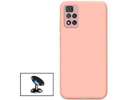 Kit Carcasa + Soporte Magnético Carro Xiaomi Redmi Note 11 Pro 5G PHONECARE Rosa