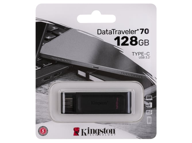 Pen Drive KINGSTON DataTraveler 70 (Type-C - 128 GB)